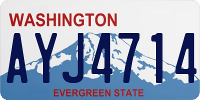 WA license plate AYJ4714