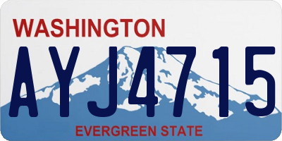WA license plate AYJ4715