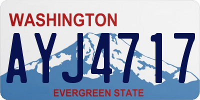 WA license plate AYJ4717
