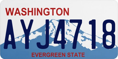 WA license plate AYJ4718