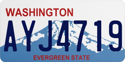 WA license plate AYJ4719