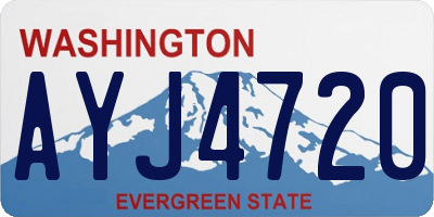WA license plate AYJ4720