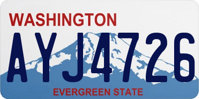 WA license plate AYJ4726