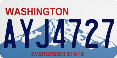 WA license plate AYJ4727