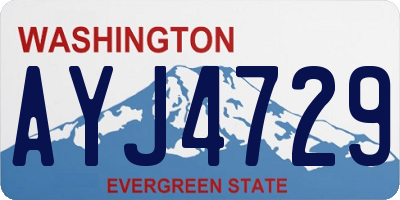WA license plate AYJ4729