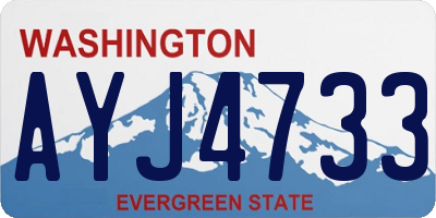 WA license plate AYJ4733