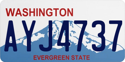 WA license plate AYJ4737