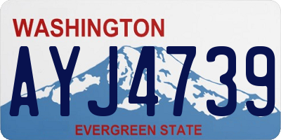 WA license plate AYJ4739