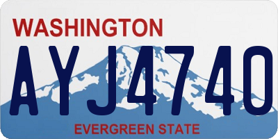 WA license plate AYJ4740