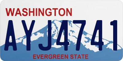 WA license plate AYJ4741