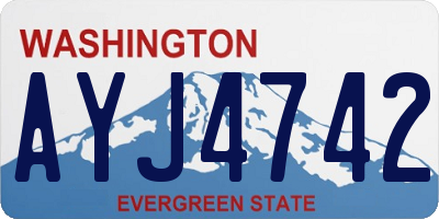 WA license plate AYJ4742