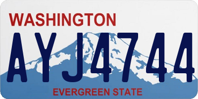 WA license plate AYJ4744