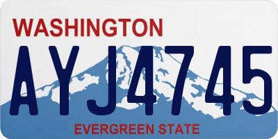 WA license plate AYJ4745