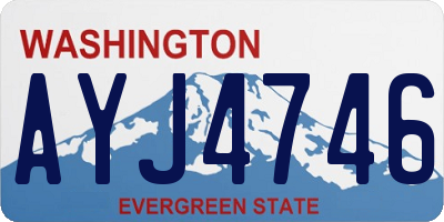 WA license plate AYJ4746