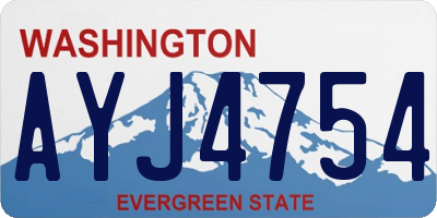WA license plate AYJ4754