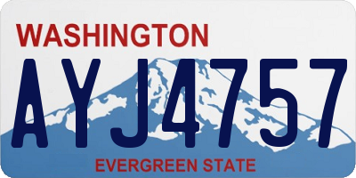 WA license plate AYJ4757