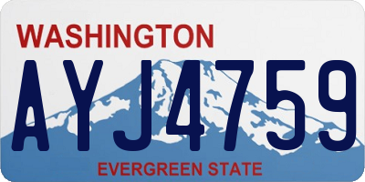 WA license plate AYJ4759