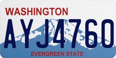 WA license plate AYJ4760