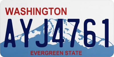 WA license plate AYJ4761