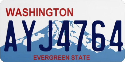 WA license plate AYJ4764