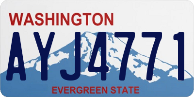 WA license plate AYJ4771