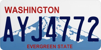 WA license plate AYJ4772