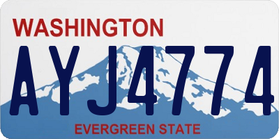 WA license plate AYJ4774