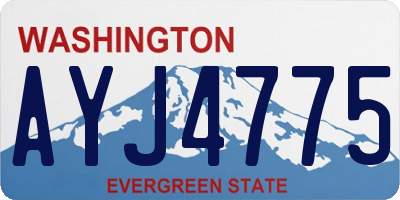 WA license plate AYJ4775