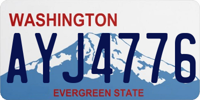 WA license plate AYJ4776