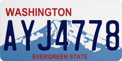 WA license plate AYJ4778