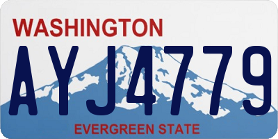 WA license plate AYJ4779