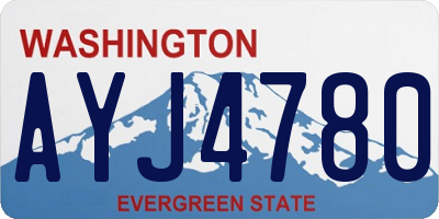 WA license plate AYJ4780