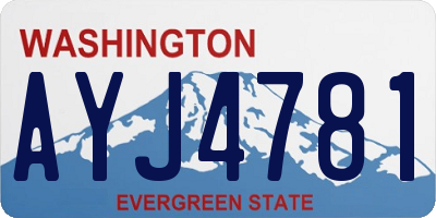 WA license plate AYJ4781