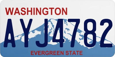 WA license plate AYJ4782