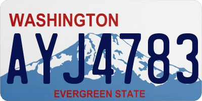 WA license plate AYJ4783