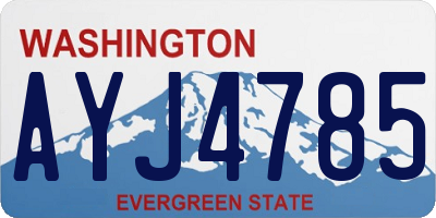 WA license plate AYJ4785