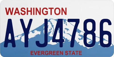WA license plate AYJ4786