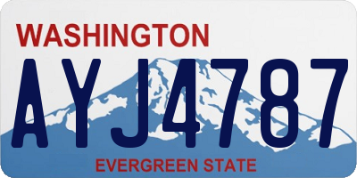 WA license plate AYJ4787