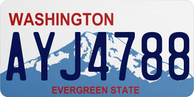WA license plate AYJ4788