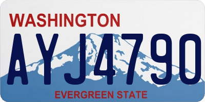 WA license plate AYJ4790
