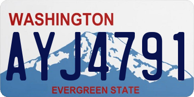 WA license plate AYJ4791