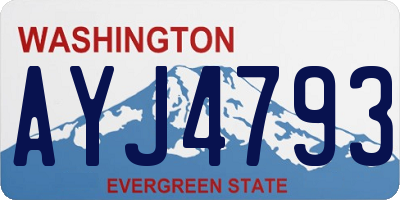 WA license plate AYJ4793