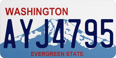 WA license plate AYJ4795