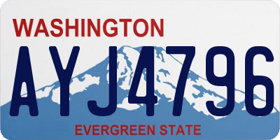 WA license plate AYJ4796