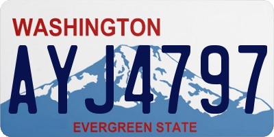 WA license plate AYJ4797