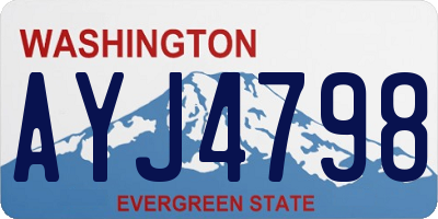 WA license plate AYJ4798