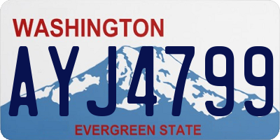 WA license plate AYJ4799