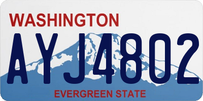 WA license plate AYJ4802