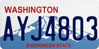WA license plate AYJ4803