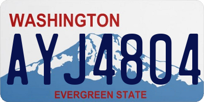 WA license plate AYJ4804